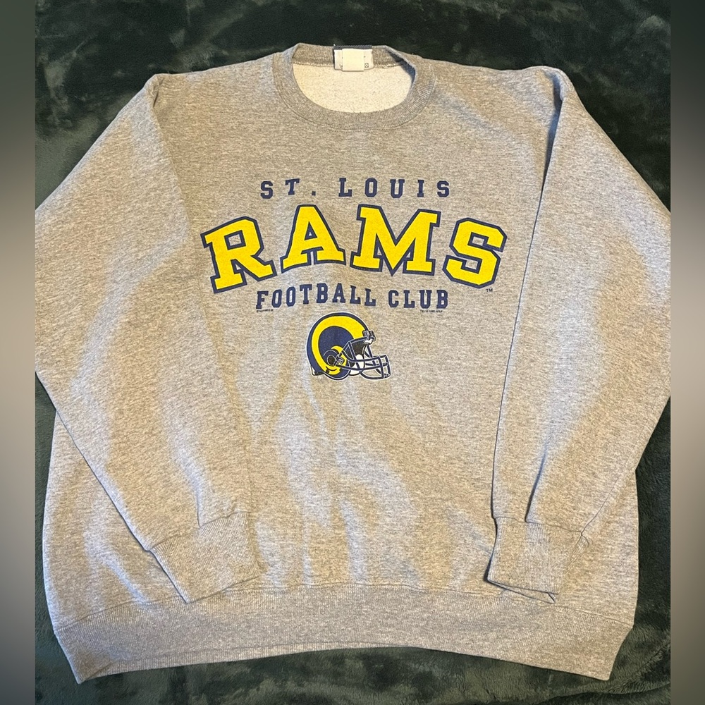 Vintage 1995 St Louis Rams Sweater/Crewneck Made in USA